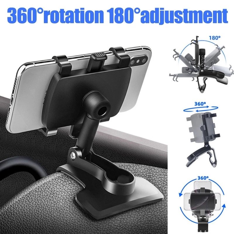 Multifunctional Rearview Mirror Foldable Dashboard GPS Holder 360 Degree Rotation Car Mobile Phone Holder for Car