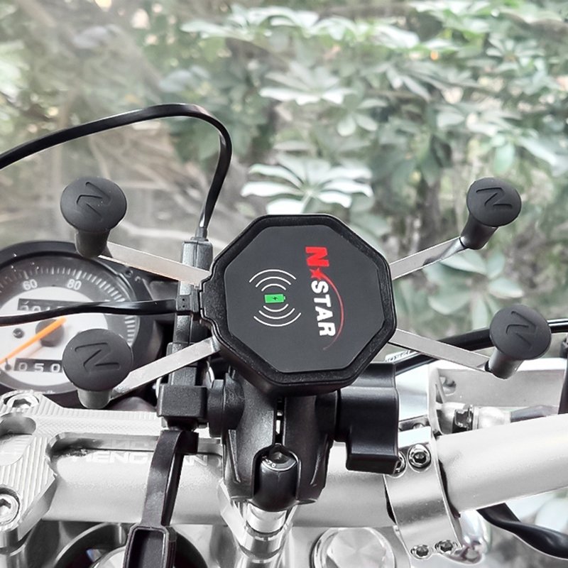 Bike Motor Wireless Charger Mount Grip Waterproof Phone Holder Car Bicycle Handlebar Cell Phone Stand Motorcycle Phone Holder