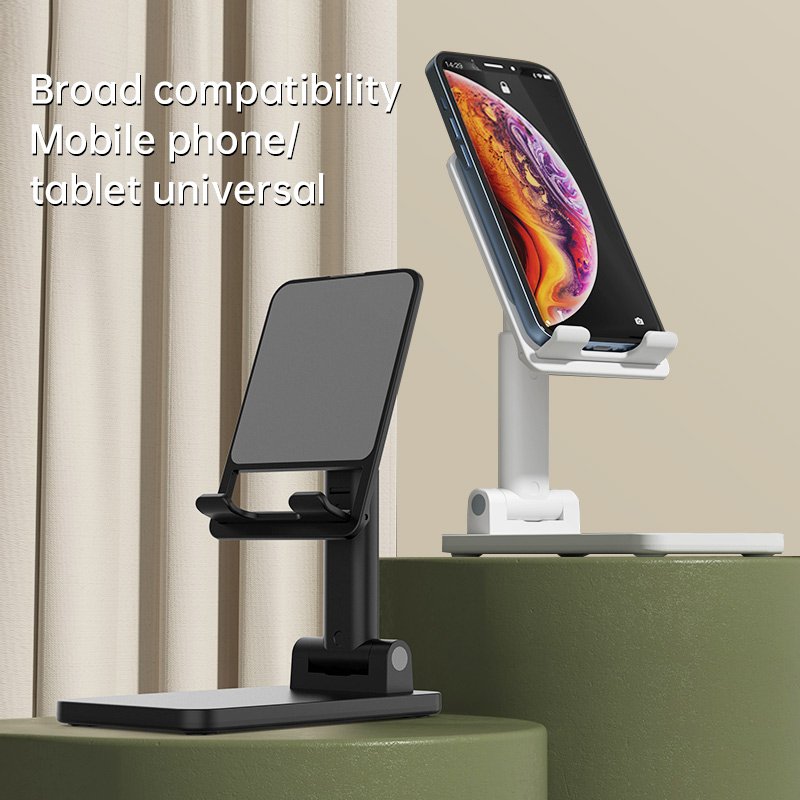 Universal Folding Desktop Phone Stand Absjustable Mobile Phone Stand Rotatable Phone Dock Cradle Holder for Office Desk Holding