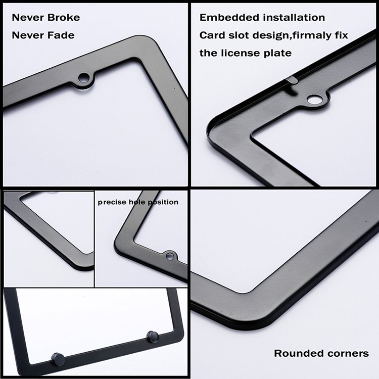 OEM Custom License Plate Frames Stainless Steel Universal US Car License Plate Holder License Plate Covers