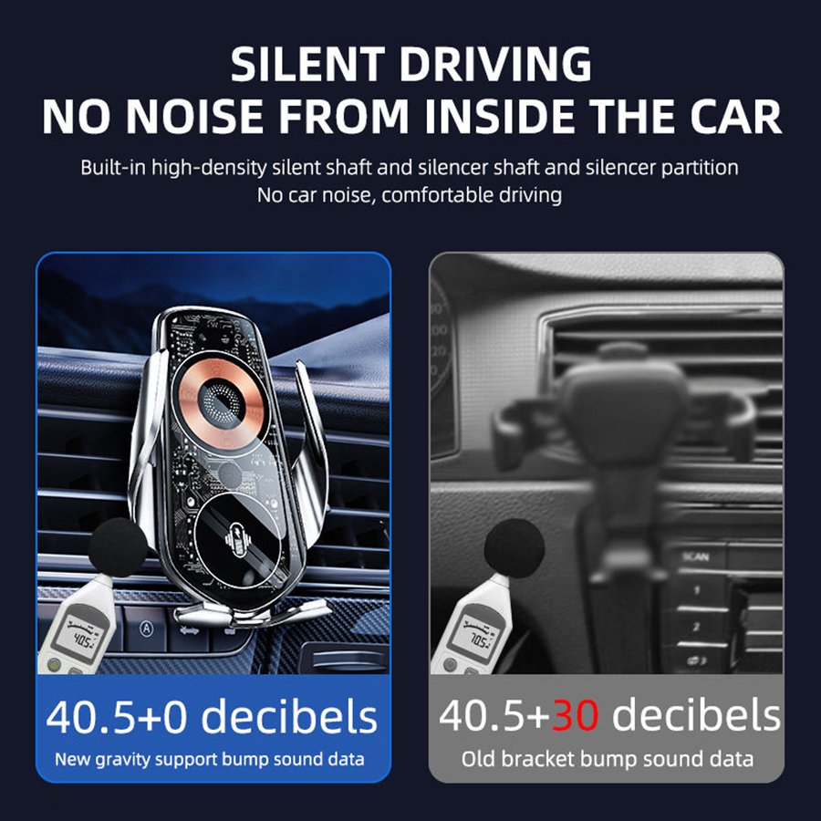 2023 Transparency magnetic charger car phone holder mount mobile phone accessory magnetic wireless charging mobile car holder