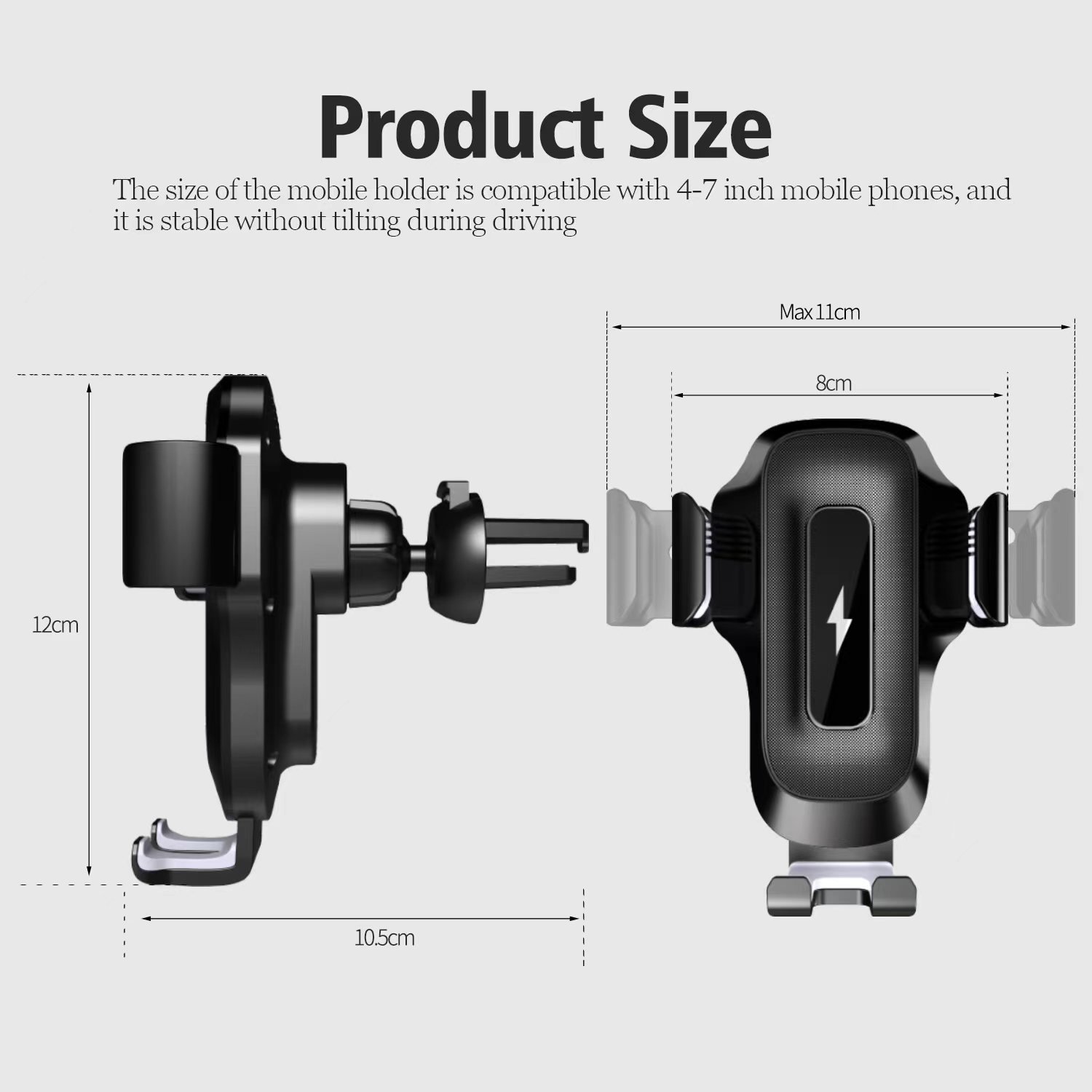 Factory Custom Logo Box iDock Portable Adjustable Smart Car Wireless Charging Holder for Mobile Phone
