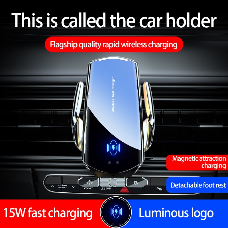 15W Car Wireless Charger Magnetic Fast Charging Station Air Vent Touch Button Car Cell Phone Holder For Android For iphone 15