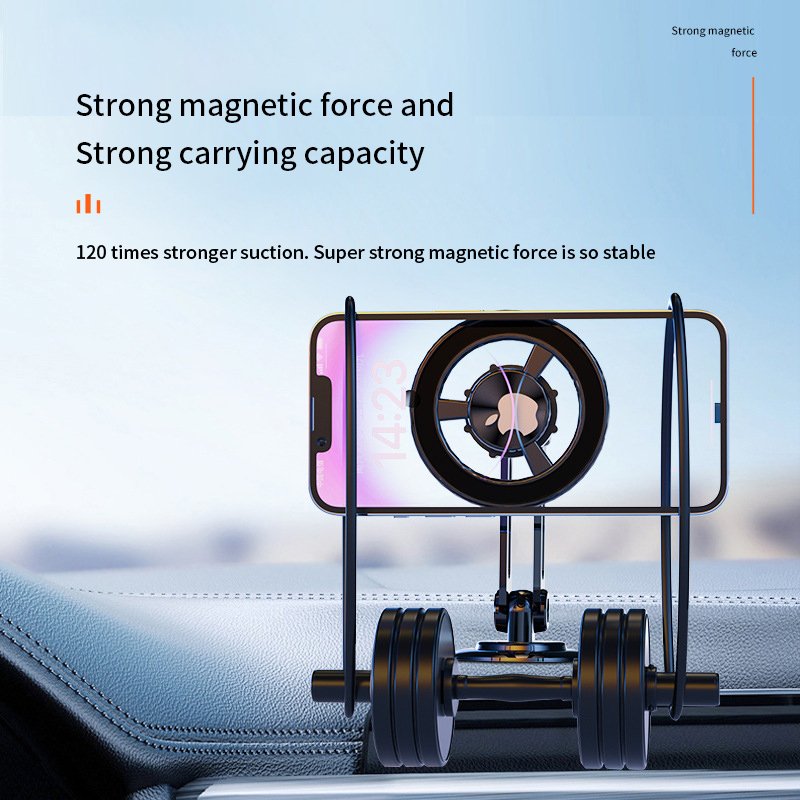 2024 New Product Retractable Car Phone Holder Mount Rotate 360 Degree Metal Alloy Folding Magnetic Car Phone Holder for iPhone
