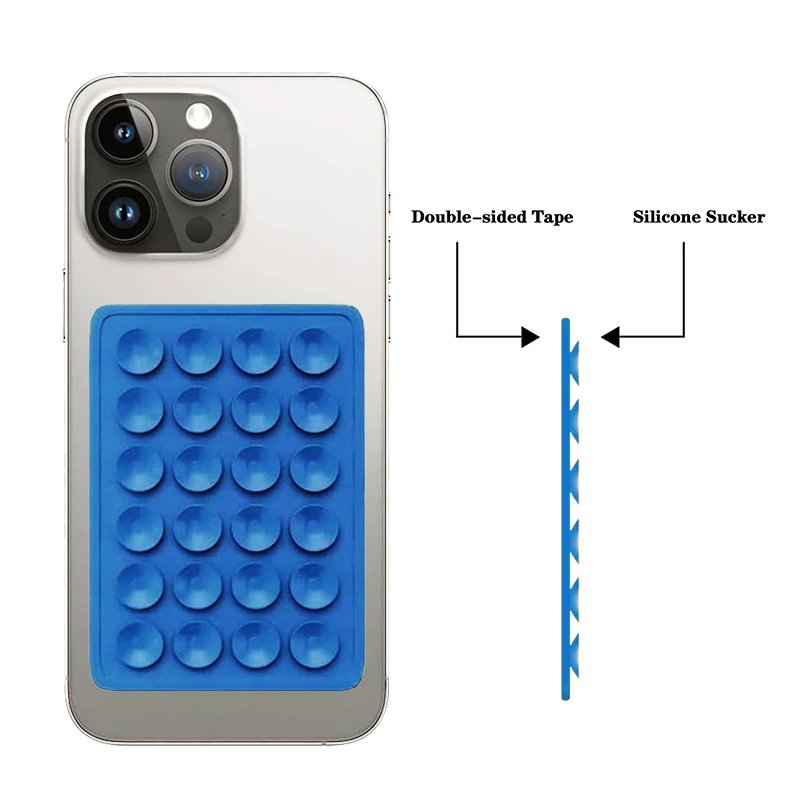 Transparent Backed Silicone Suction Pad For Phone Fixture Suction Cup Backed Adhesive Silicone Rubber Sucker Pad For Fixed Pad