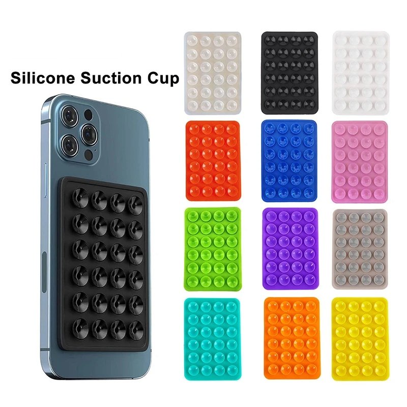 Transparent Backed Silicone Suction Pad For Phone Fixture Suction Cup Backed Adhesive Silicone Rubber Sucker Pad For Fixed Pad