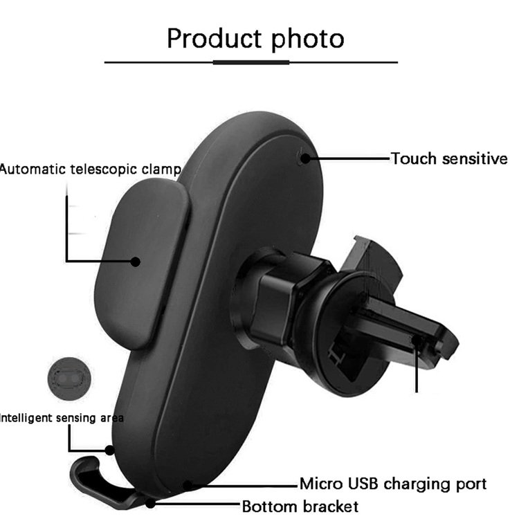For iphone 15w smart sensor magnetic wireless fast car charger phone holder mount intellig car wireless charging