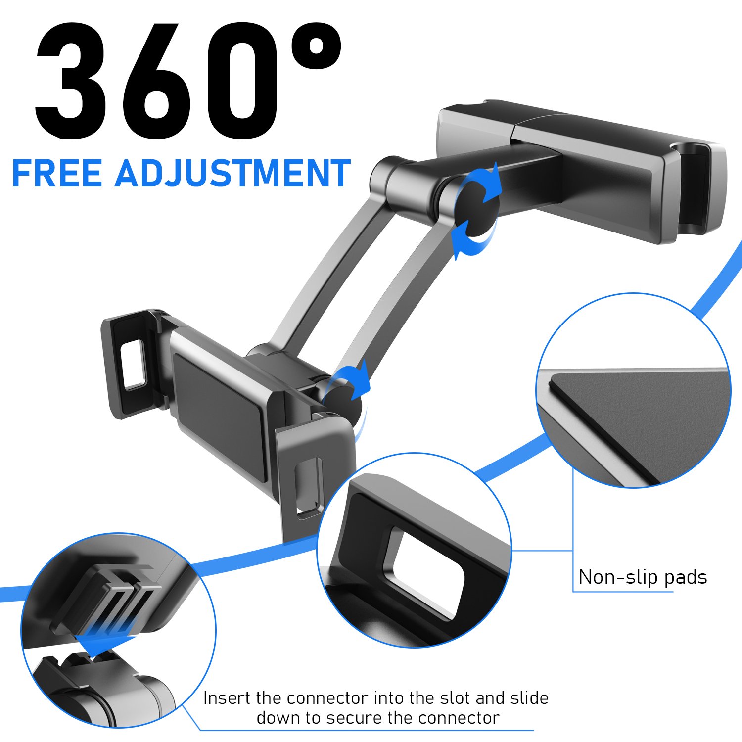 Universal Car Back Seat Headrest Mount Holder Tablet Stand Holder For iPad