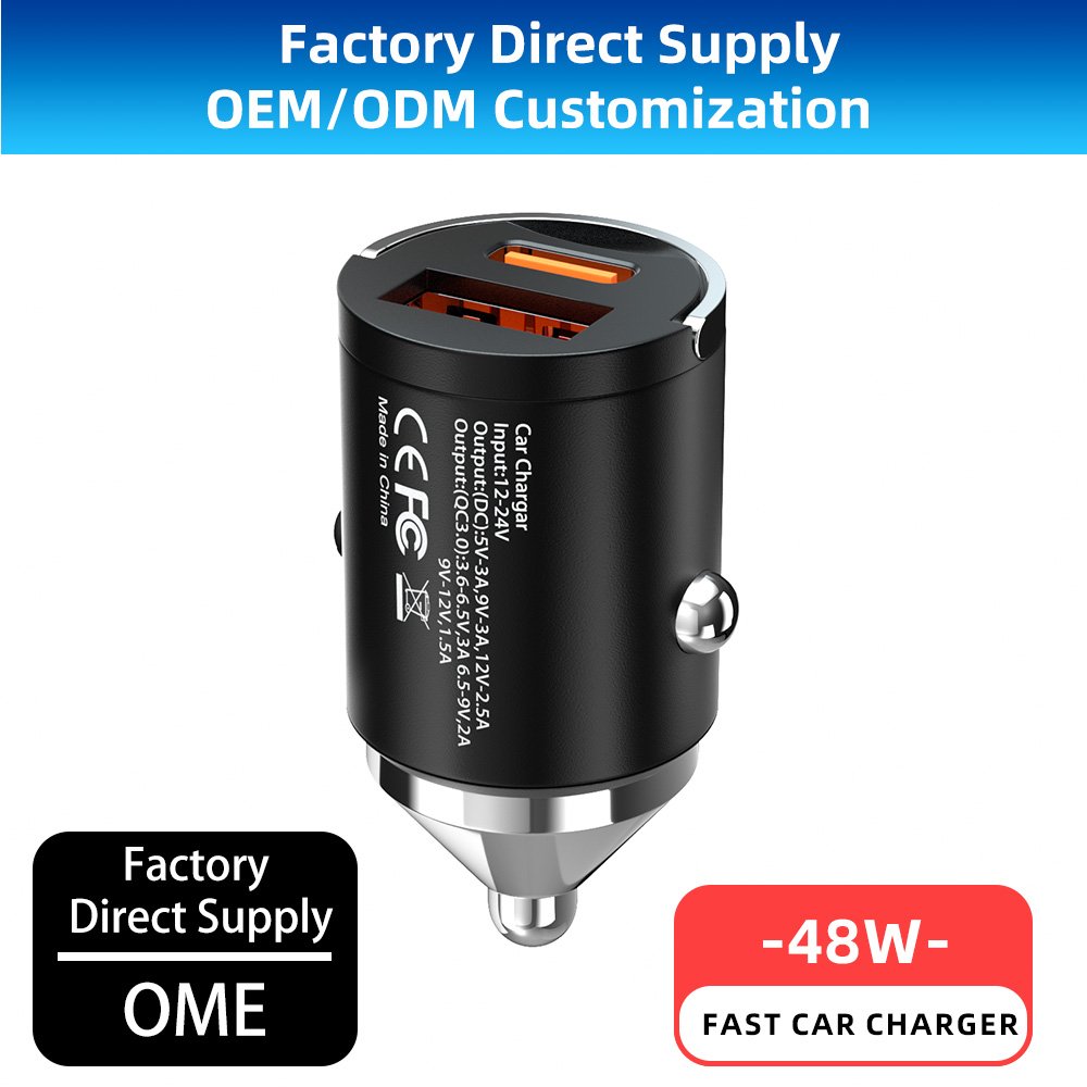 Factory Price Pull Tab Quick Cars Chargers PD30W QC3.0 Metal Fast USB in QC3.0 Car Charger for Mobile Phone Charging