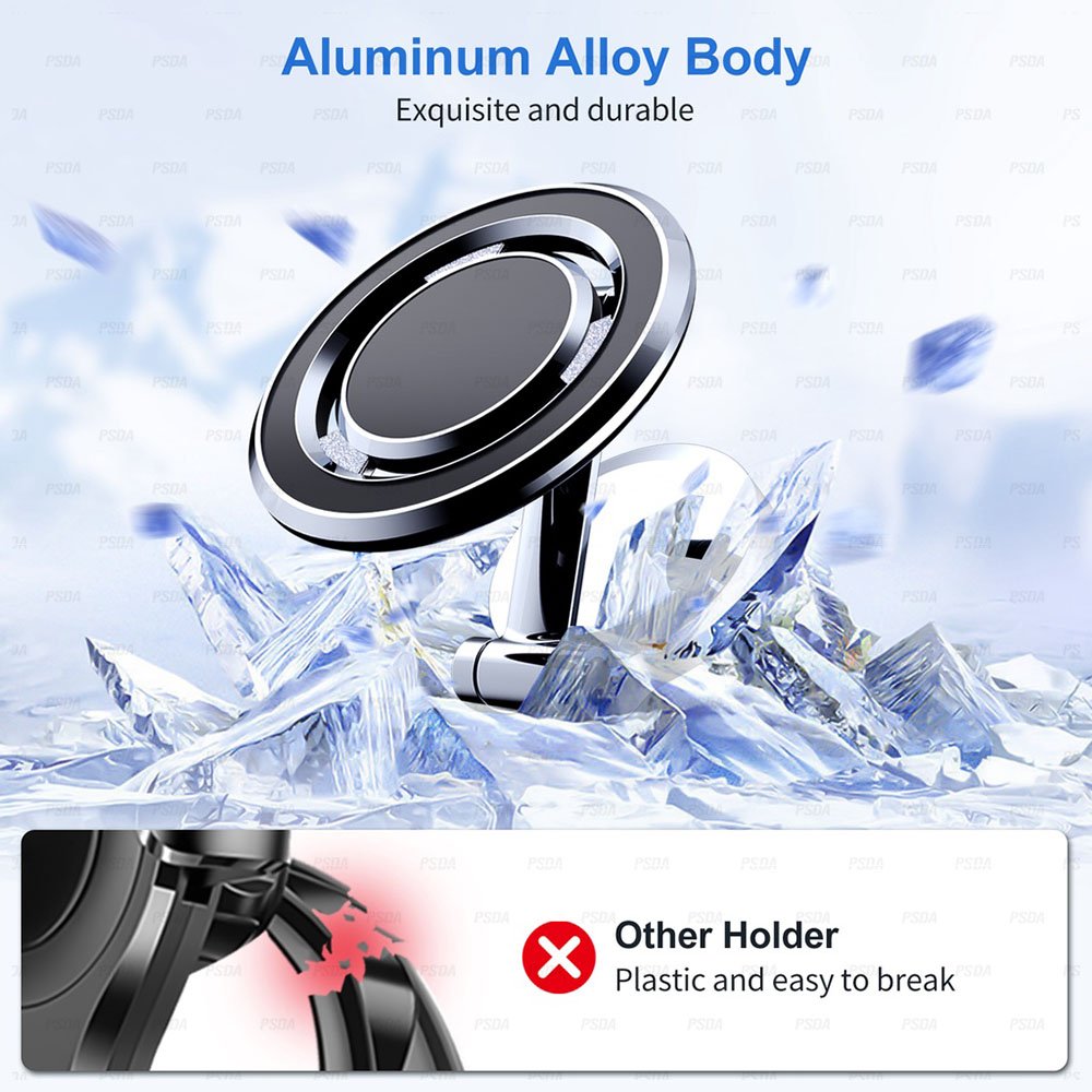 OEM LOGO Magnetic Phone Holder Folding 360 Rotation Car Strong Magnets Car Mount Hands Phone Holders Car Dash Fits iPhone 15