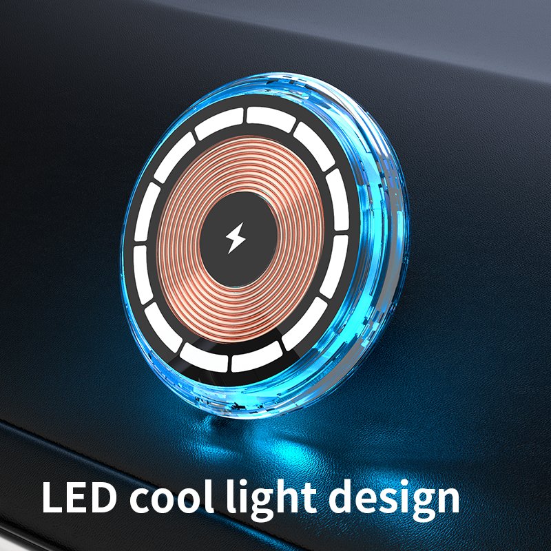 LED Light Ring 15W Fast Wireless Charging Car Charger For Magnetic Wireless Car Phone Holder