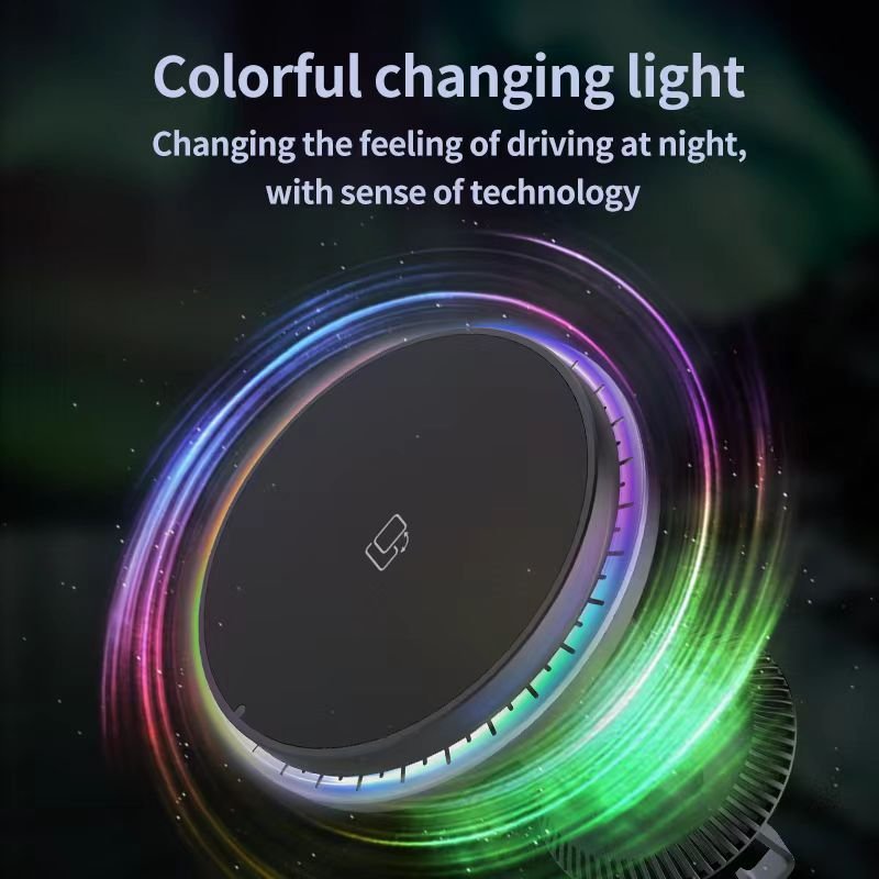15W Wireless Fast Charging Magnetic Car Charger Auto Phone Holder Mount Car Mount Charger Strong Magnet Phone Holder