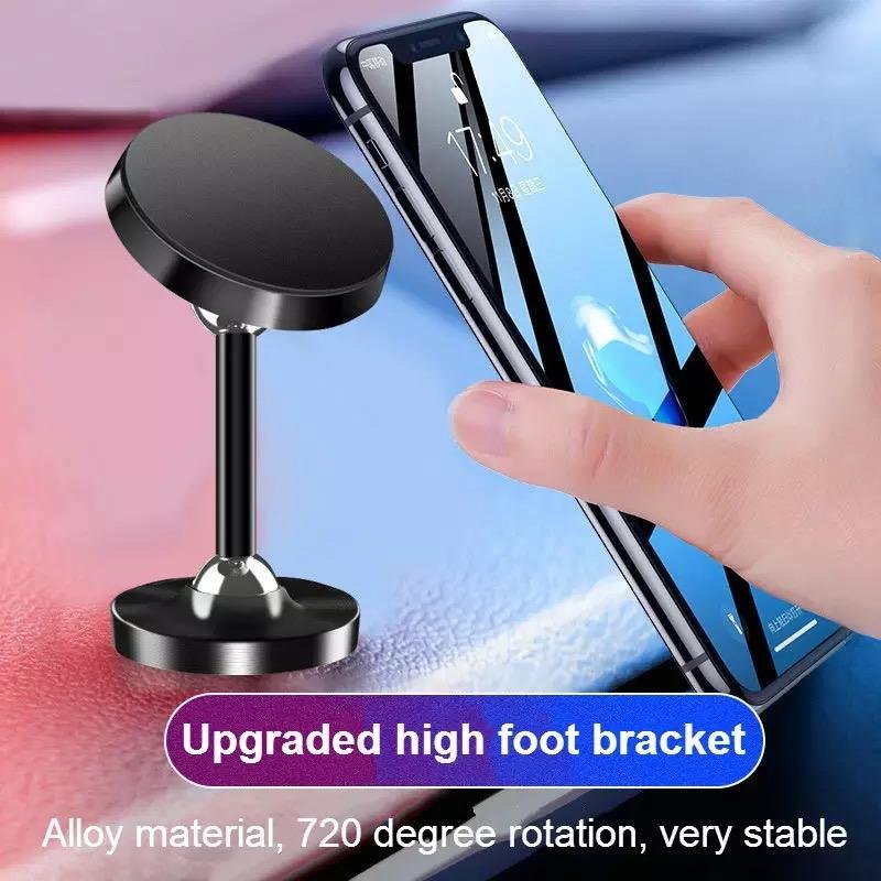 Top Selling high quality high heel magnetic phone holder strong magnets mobile phone stand 360 rotation adjust car phone mount