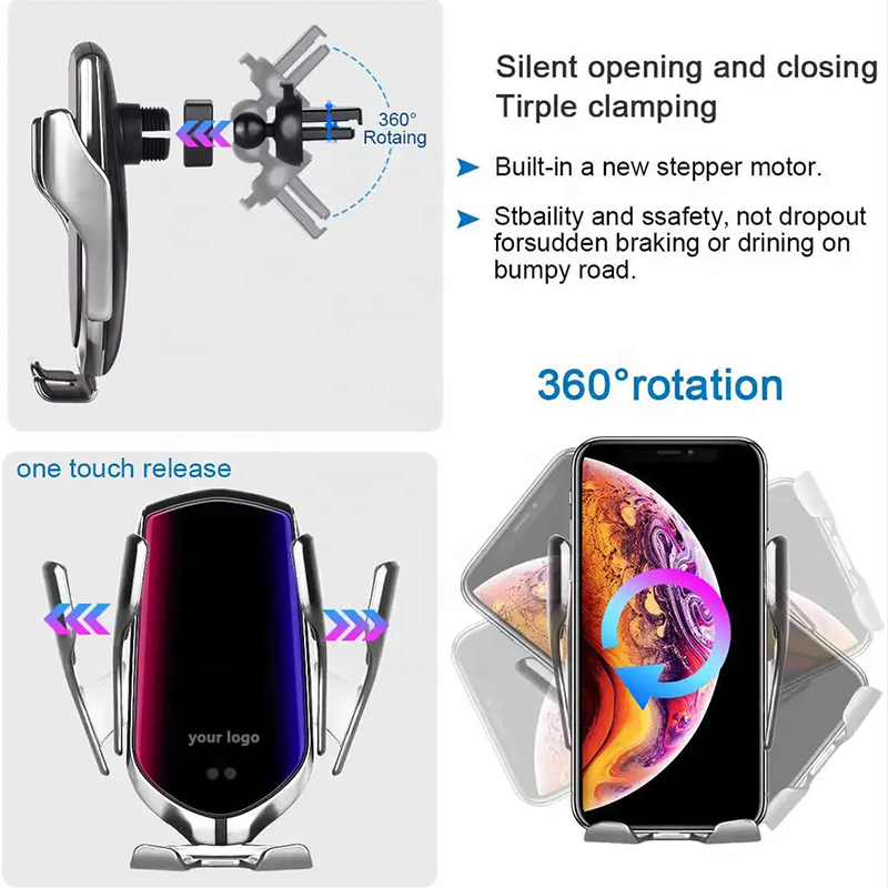 New Promotional Automatic Infrared Induction Car Charger Mobile Phone Holder Wireless Charger For Smart Sensor Air Vent Holder