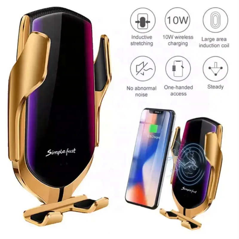 New Promotional Automatic Infrared Induction Car Charger Mobile Phone Holder Wireless Charger For Smart Sensor Air Vent Holder