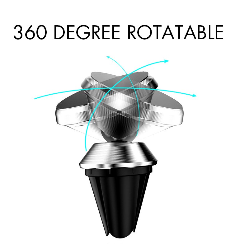 360 degrees rotatable car mobile phone holder air outlet magnetic mobile phone holder