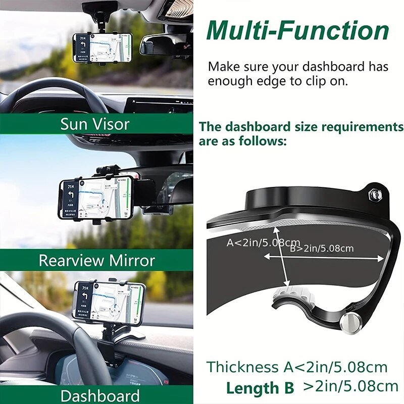 Hot selling car phone holder car multifunctional instrument panel car phone holder rearview mirror GPS navigation holder
