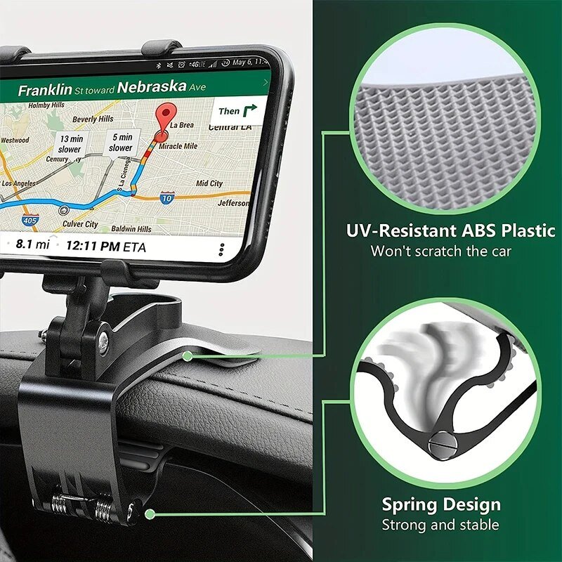 Hot selling car phone holder car multifunctional instrument panel car phone holder rearview mirror GPS navigation holder