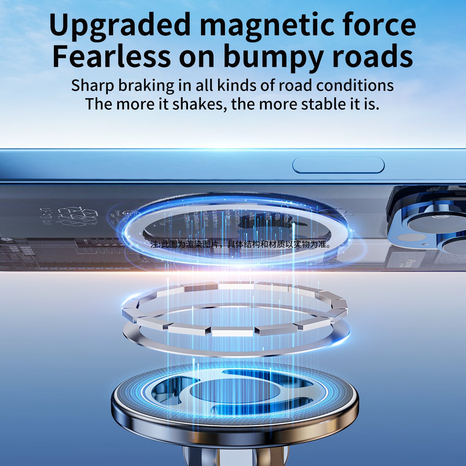 Mingcard aluminum alloy magnetic car phone holder 360 degree rotation navigation car phone holder for iPhone new2024