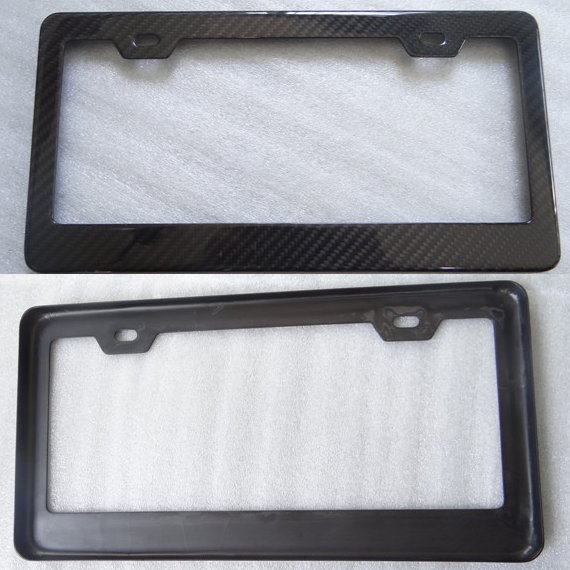 US Real Carbon Fiber Car License Plate Frame Number Plate Frame License Plate Holder Cover