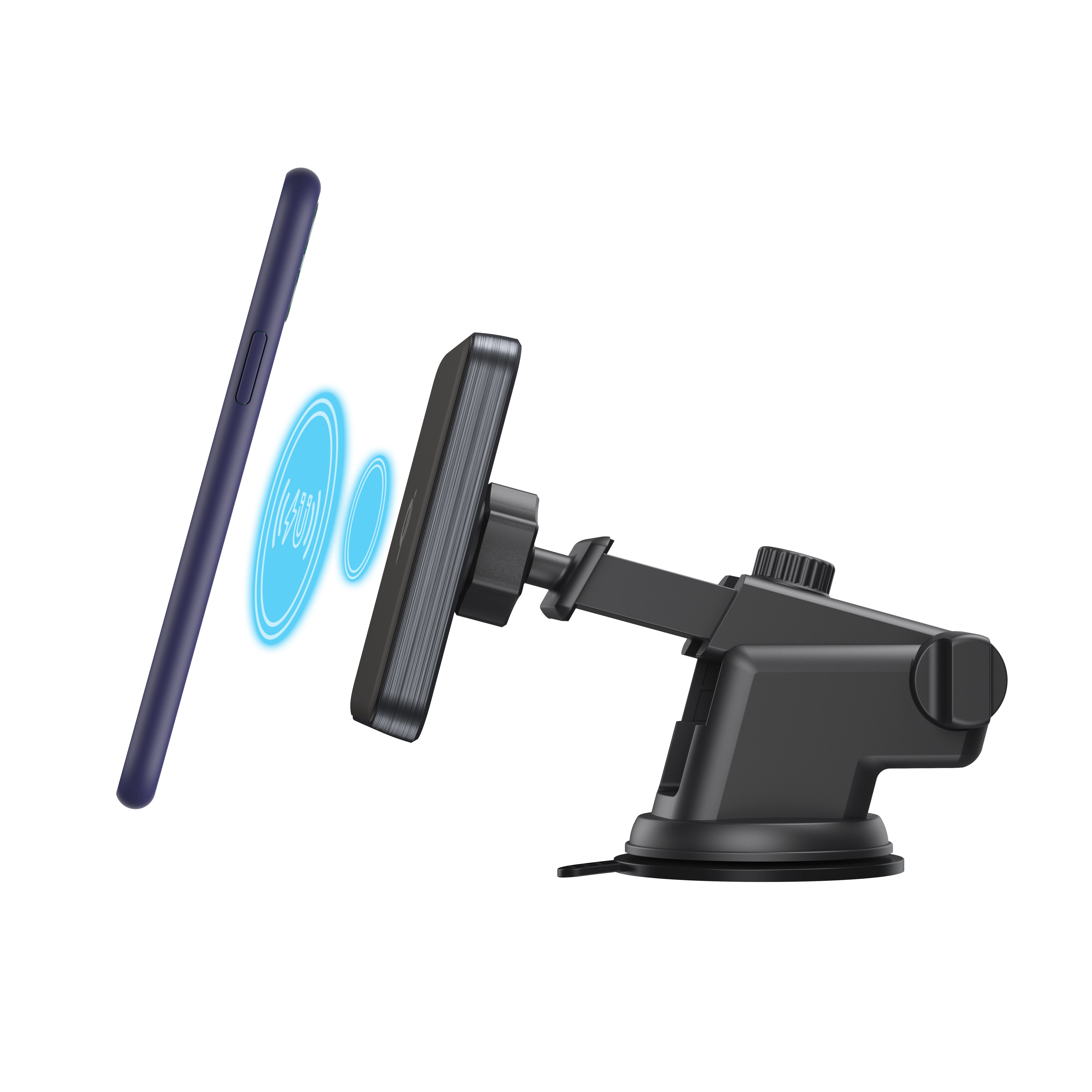 Magnetic 15w Wireless Charging Stand Mobile Phone Magnet Holder Mount And Fast Wireless Car Charger