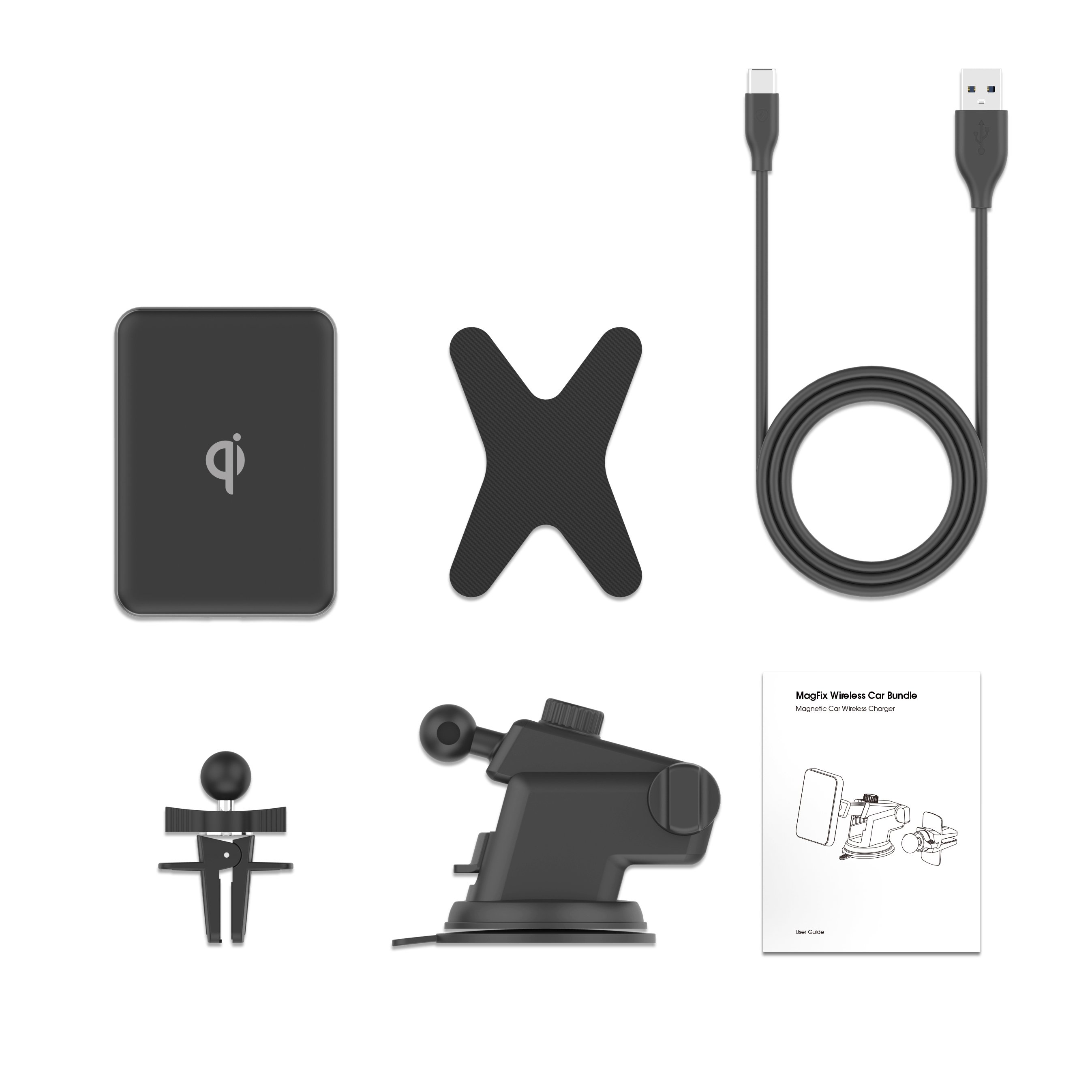 Magnetic 15w Wireless Charging Stand Mobile Phone Magnet Holder Mount And Fast Wireless Car Charger