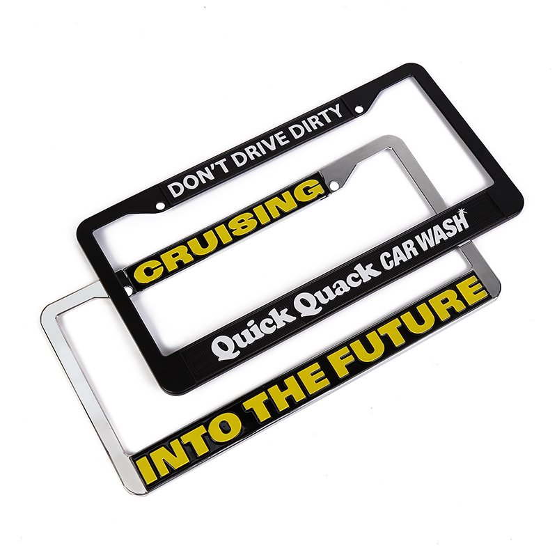 Custom Design Car License Plate Frame Cover USA embossing logo Number Plate Frame License Holder Cover license plate frame