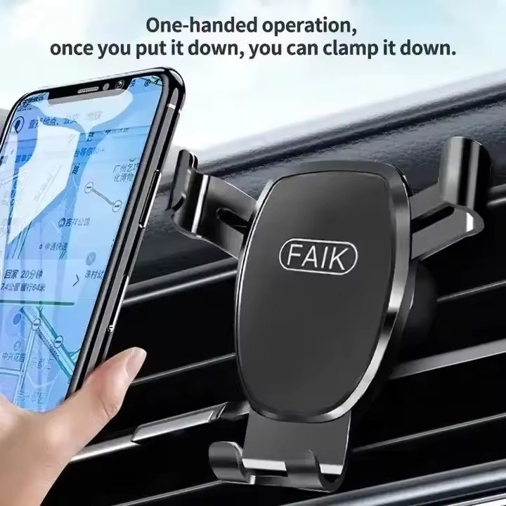 2025 ODM/OEM Universal Mobile Phone Holder Black Customizable Logo Dashboard Car Phone Holder