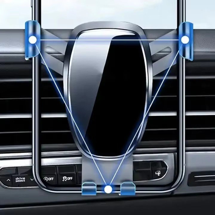 2025 ODM/OEM Universal Mobile Phone Holder Black Customizable Logo Dashboard Car Phone Holder