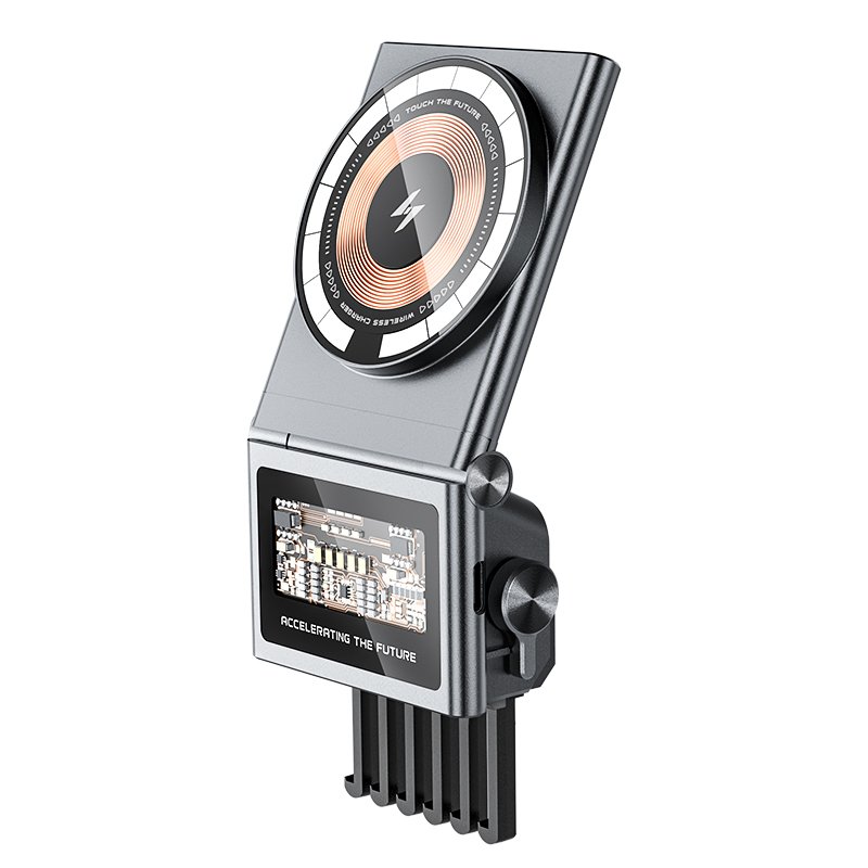 New Luxury 15W Wireless Car Magnetic Phone Holder Charger Car Mobile Mount Magnetic Wireless Car Charger For Tesla Model 3 Y