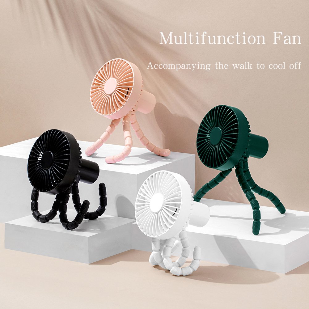 New Design Mini Portable USB Personal Fan Rechargeable Handheld Clip On Fan for Baby Stroller Travel Car Bike Stroller Fan