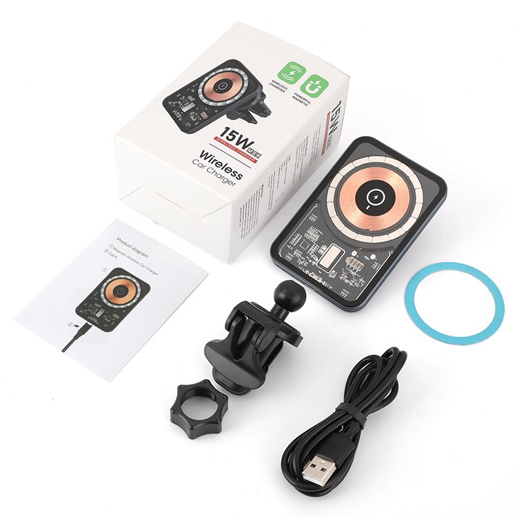 Automatic Clamping 15W High Speed Charging Air Vent Stable Smart Phone Holder Car Wireless Charger