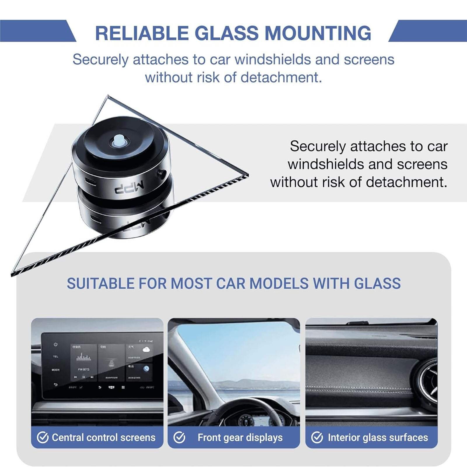 Rechargeable Build-in Battery Electric Vacuum Adsorption Stable Suction Cup Magnetic Mobile Phone Car Holder Cellphone Bracket