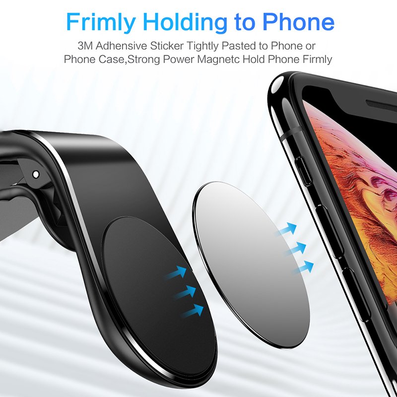 Bracket Stand Cellphone Holder L-Shape Air Vent SmartphonesMagnetic Suction Car Mount Mobile Phone Holder