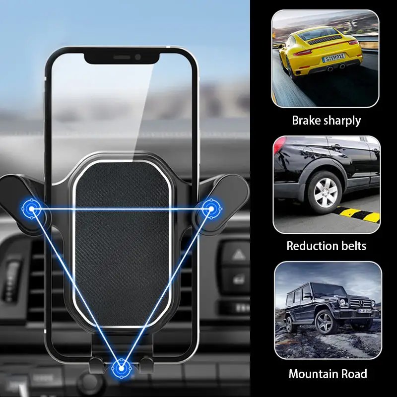 Universal Gravity Waterproof Car Phone Holder Air Vent Clip Mount Mobile Cell Stand Support For Mobile Phone