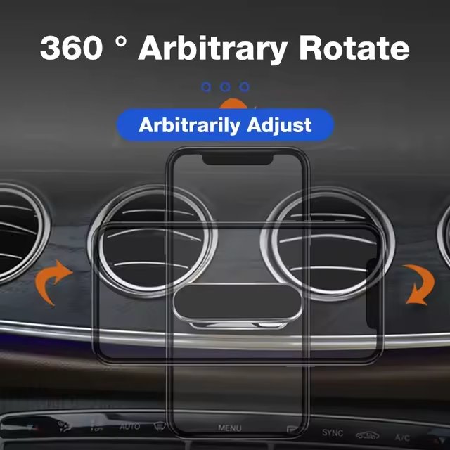 Magnet Car Accessories Phone Holder Smartphone Stand Zinc Alloy 360 Degree Adjustable Metal for All Phones Apple Iphone Desktop