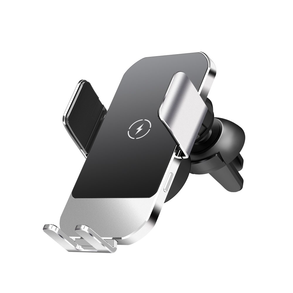 15W Wireless Charger Aluminum Cell Phone Fast Portable Wireless Phone Charger Car Mount Holder Car Wireless Charger