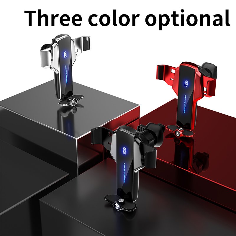 2024 New Products Q12 Mobile Phone Holder 15W Wireless Charger Wireless Car Charger with Holder for Iphone 15 14 13 Pro Max Qi