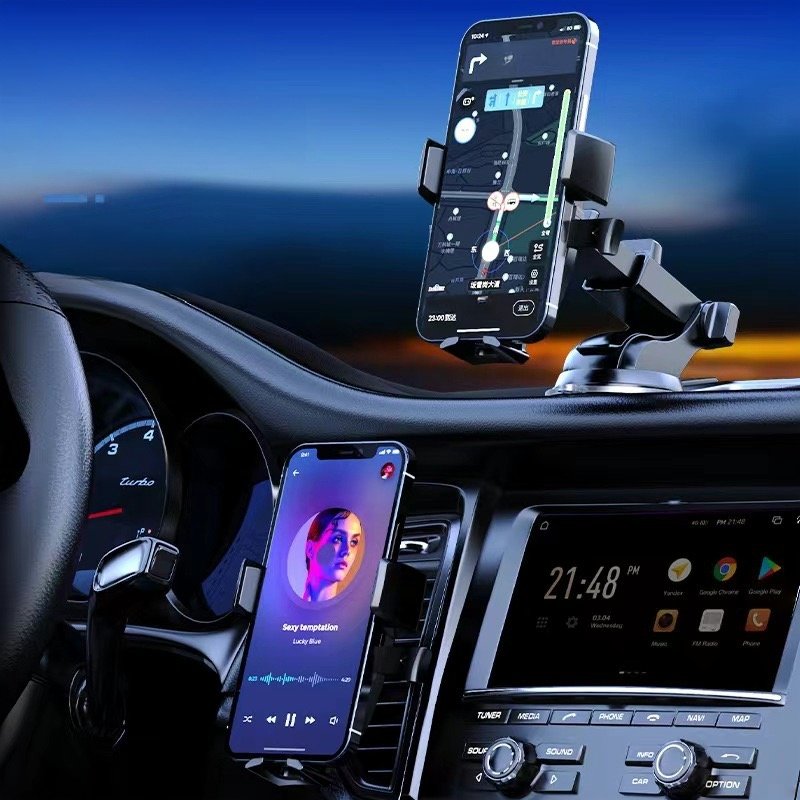 High End Car Interior Accessories Ventilation Vents Phone Holder Dual Use Phone Holder For Dashboard/Front Windshield