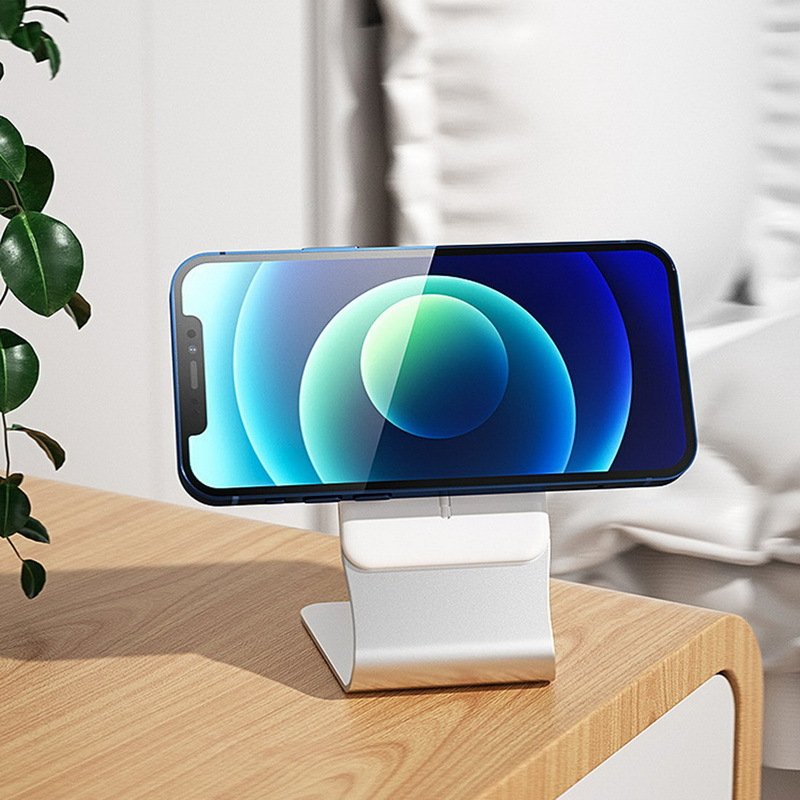 Metal Stand Holder Desktop Magnetic Wireless Charger Aluminum Holder Compatible with Apple For Magsafe Iphone 11 12 13 pro max