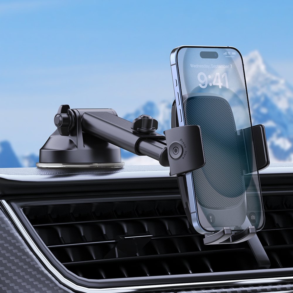 2024 New Trading Mobile Phone Stand Car Mount Gym Phone Holder Suction Cup Car Holders for Smartphones 360 Car Phone Holder
