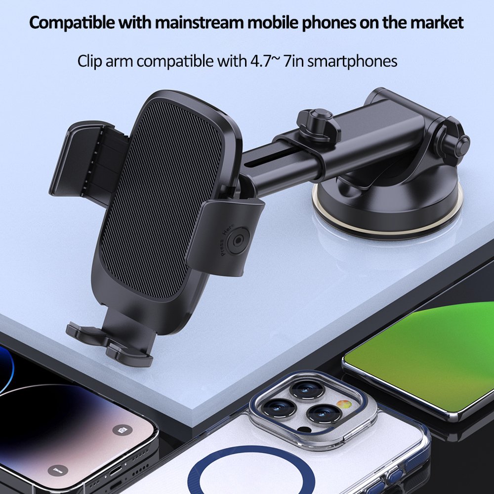 2024 New Trading Mobile Phone Stand Car Mount Gym Phone Holder Suction Cup Car Holders for Smartphones 360 Car Phone Holder
