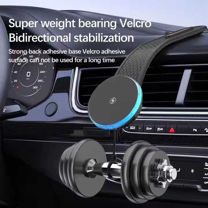 Qi2 15w Magnetic Car Wireless Charger Phone Holder Bendable Qi2 Wireless Car Charger Mount For Phone Automatic induction
