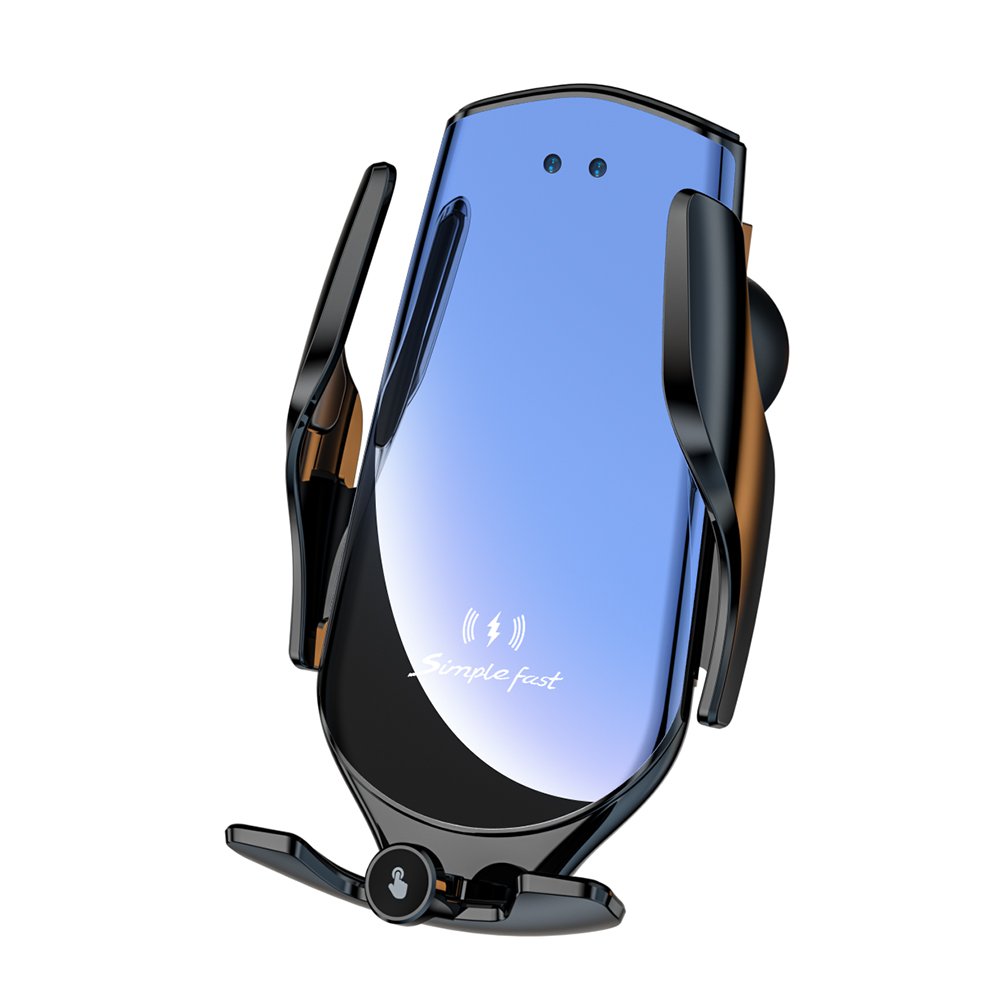 2022 New Adjustable Height Touch Control Auto Inductive Fast Wireless Charger Air Vent Car Phone Holder with Built-in Battery