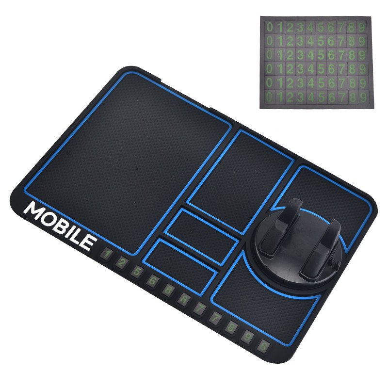 Multi-Functional 360 Degree Rotating Navigation Bracket Car Anti-slip Mat Silicone Pad Dashboard Sticky Auto Phone Holder