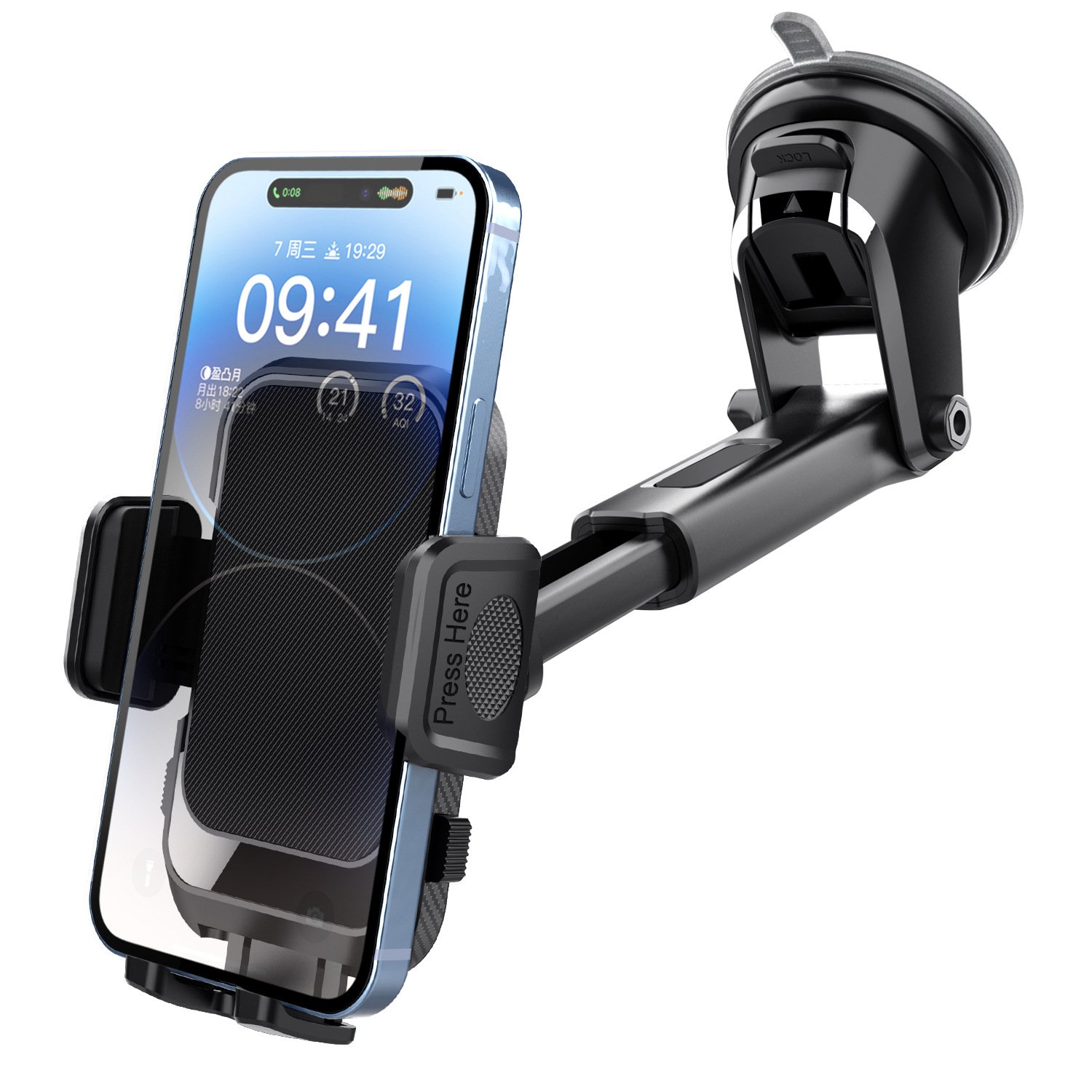 Adjustable Car Mobile Phone Mount Multi Function Car Windscreen Dashboard Mount phone holder for car