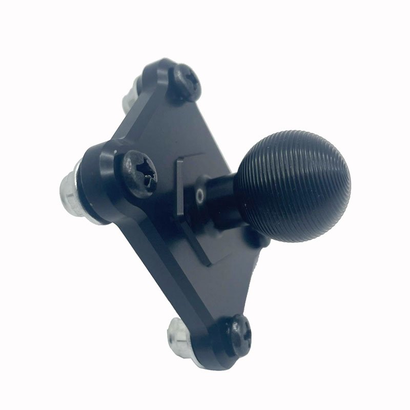 Full Aluminum One Piece AMPS Base Square Plate with 20mm Ball 1 inch Truck Dash Phone Mount for Ram Holders