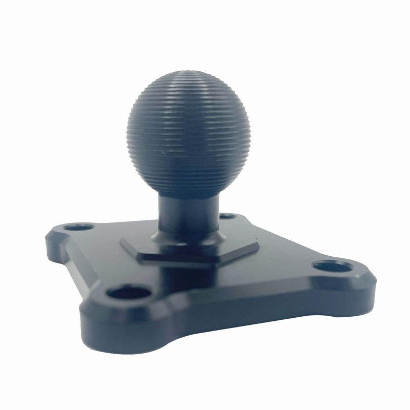 Full Aluminum One Piece AMPS Base Square Plate with 20mm Ball 1 inch Truck Dash Phone Mount for Ram Holders