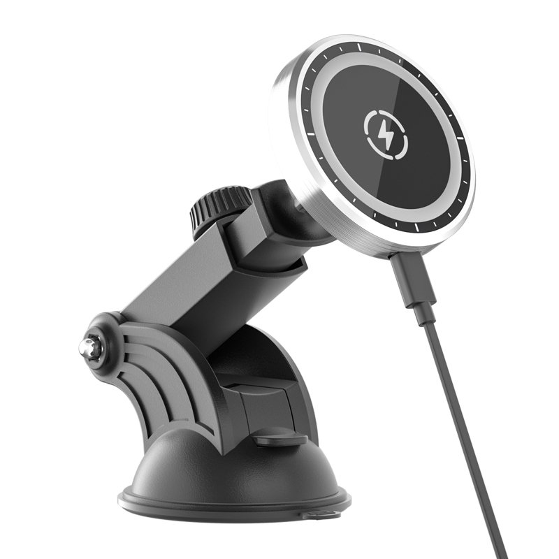 New Technology 15W Fast Charging Car Wireless Charger Phone Holder Smart Coil Sense Wireless Car Charger Magnetic