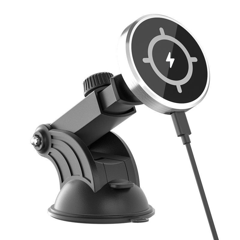 New Technology 15W Fast Charging Car Wireless Charger Phone Holder Smart Coil Sense Wireless Car Charger Magnetic